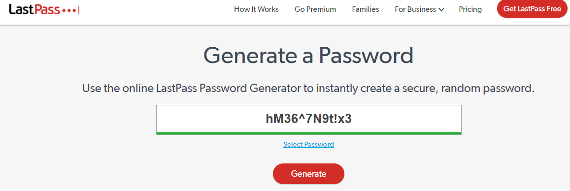 lastpass password generator cost