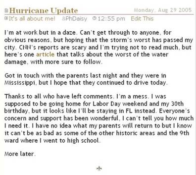 hurricane update blog post