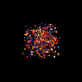 multicolor dots explosion