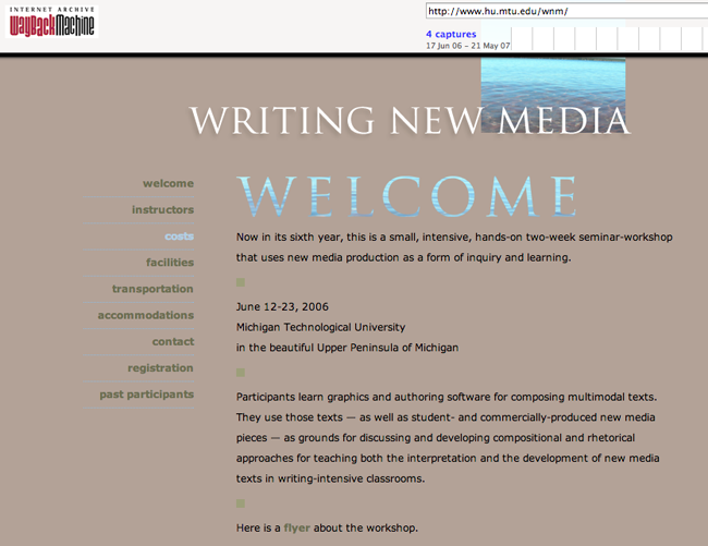 page 1 of the 2006 CIWIC-NM site, which welcomes participants