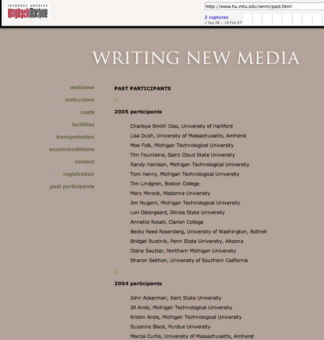 page 4 of the 2006 CIWIC-NM site, which lists past participants
