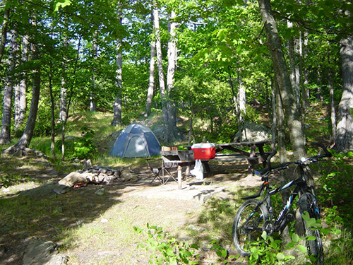 a picture of Rik's camp site
