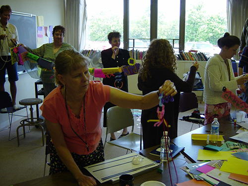 a picture of WNM participants 2006 doing an early exercise
