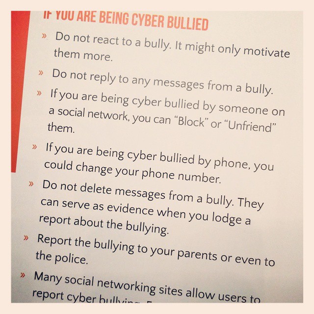 If you are being cyber bullied solutions