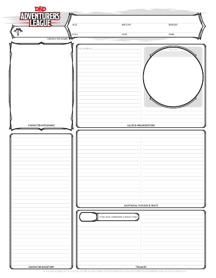 D&D Character Sheet Page #2