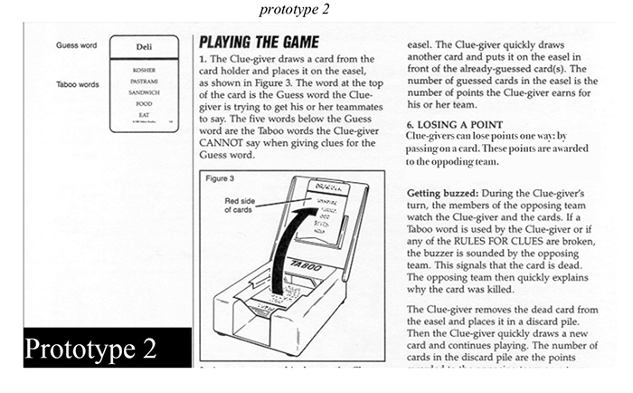 screenshot of Taboo rulebook with rules edited to removed ways to lose points