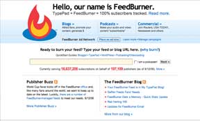 feedburner screenshot
