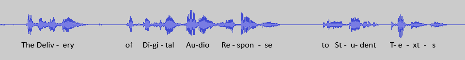 waveform and caption of The Delivery of Digital Audio Response to Student Texts